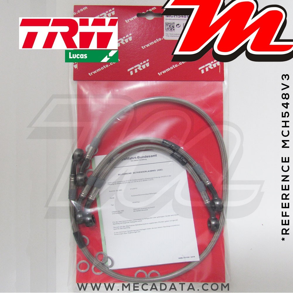 Durites de frein ~ BMW K 1100 LT (100) 1992-1999 ~ TRW-Lucas MCH 548 V3 - Avant 