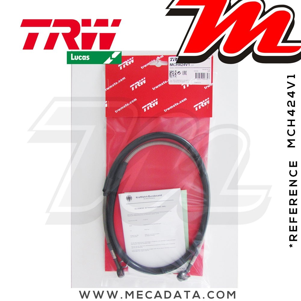 Durite de frein ~ Cagiva 600 Canyon (5G) 1996-1997 ~ TRW-Lucas MCH 424 V1 - Avant 
