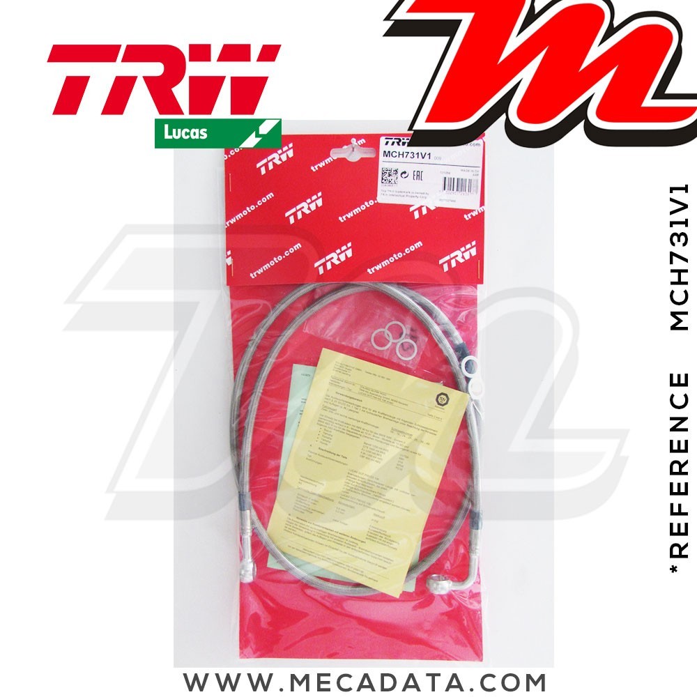 Durite de frein ~ Harley-Davidson FLSTC 1340 H. Softail Classic 1986-1989 ~ TRW-Lucas MCH 731 V1 - Avant 