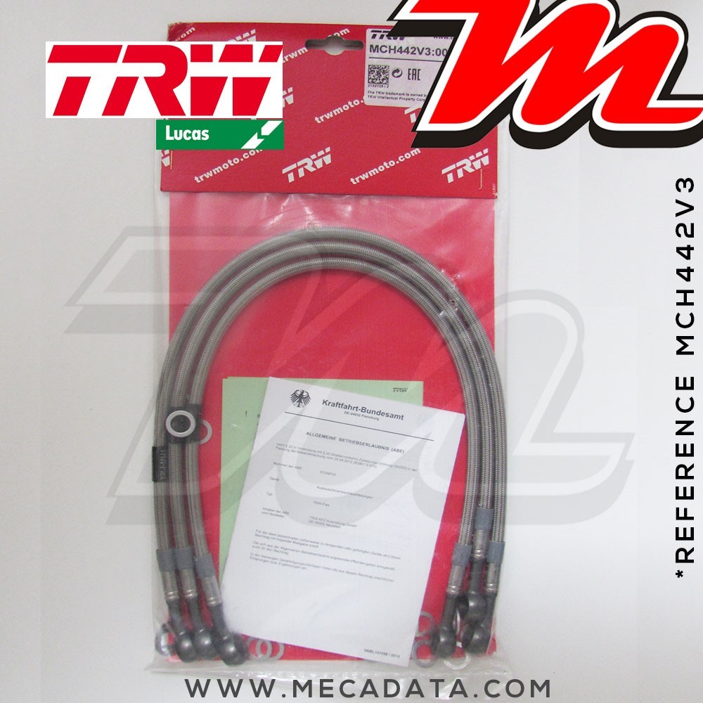 Durites de frein ~ Honda CX 500 C (PC01) 1980-1984 ~ TRW-Lucas MCH 442 V3 - Avant 