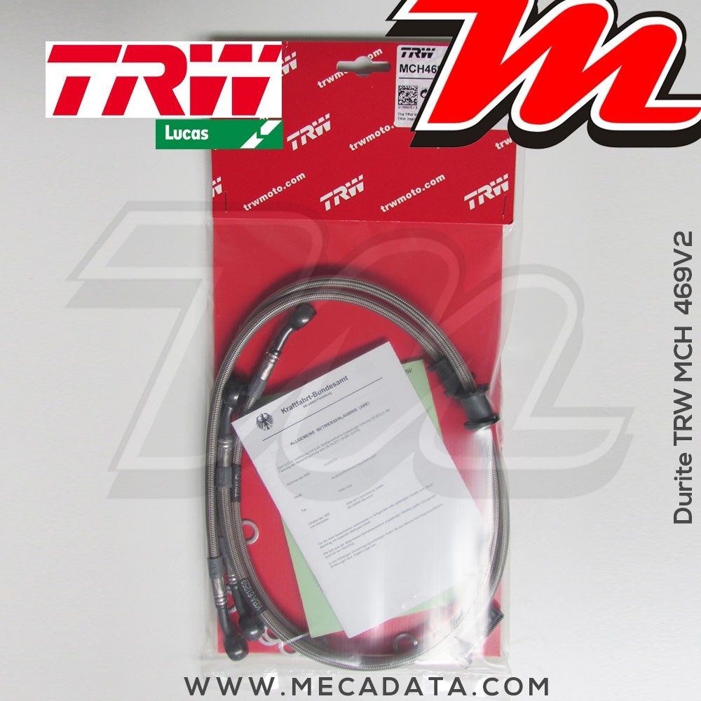 Durites de frein ~ Honda CB 600 Hornet (PC34) 1998-2001 ~ TRW-Lucas MCH 469 V2 - Avant 