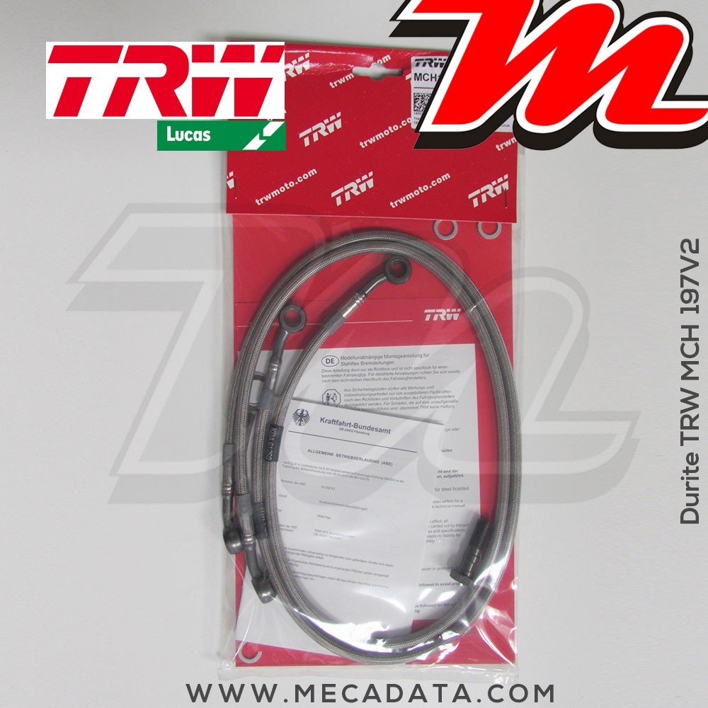 Durites de frein ~ Honda CB 600 Hornet (PC36) 2002-2006 ~ TRW-Lucas MCH 197 V2 - Avant 