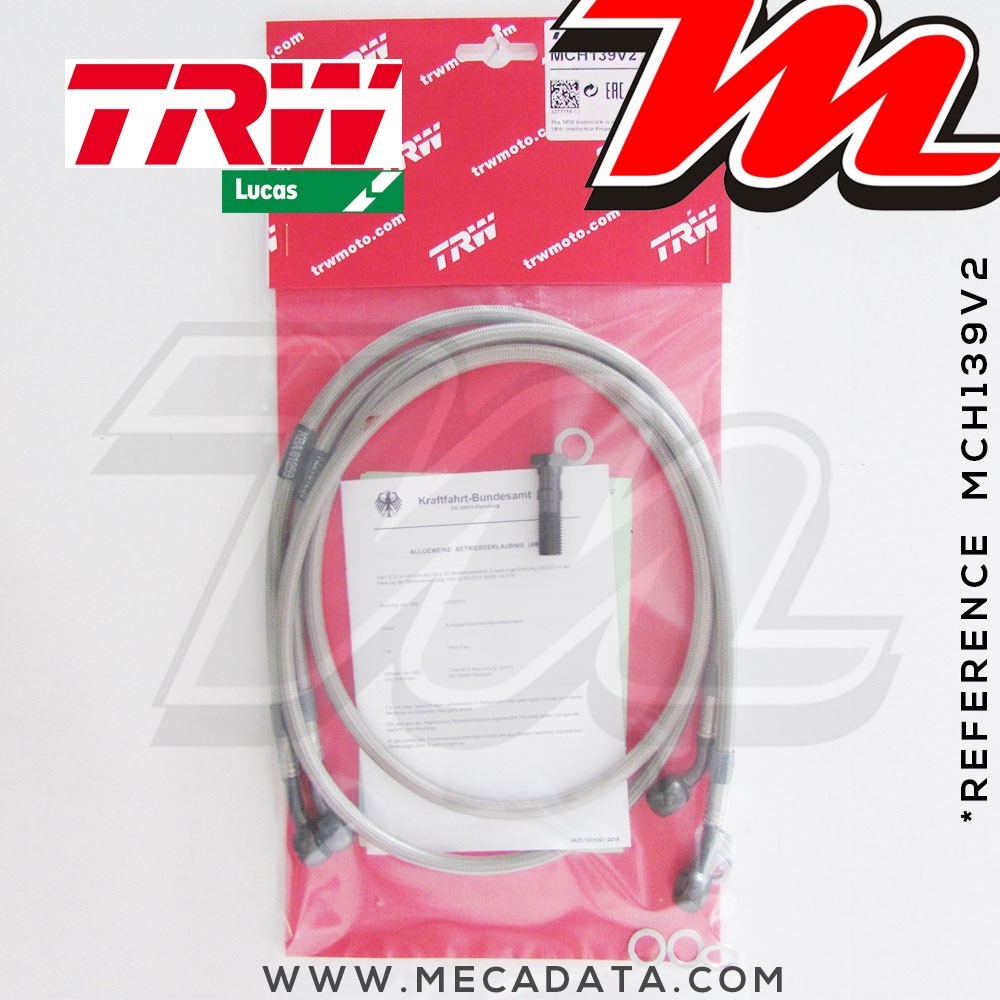 Durites de frein ~ Honda XL 600 V Transalp (PD10) 1999 ~ TRW-Lucas MCH 139 V2 - Avant 