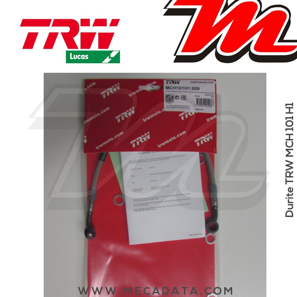 Durite de frein ~ Honda NX 650 Dominator (RD08) 1997-1999 ~ TRW-Lucas MCH 101 H1 - Arrière 
