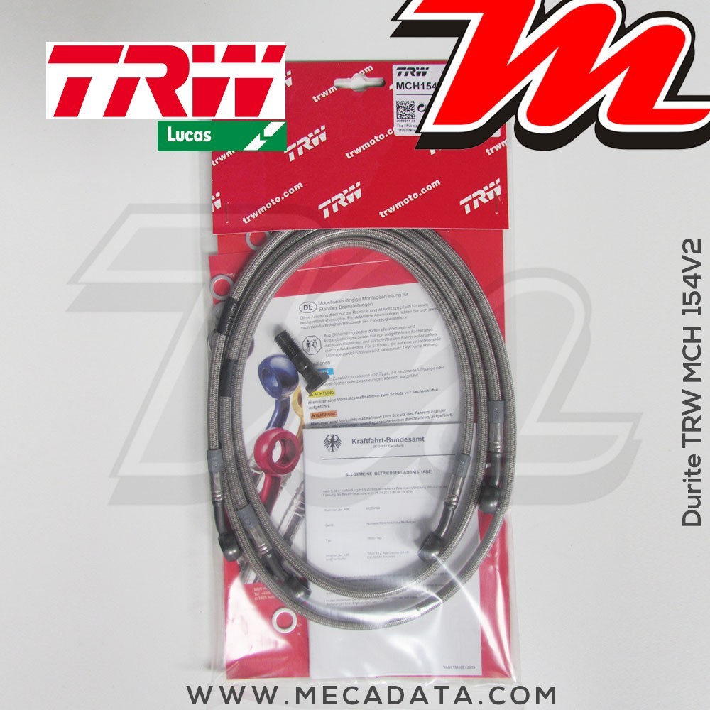 Durites de frein ~ Honda XRV 750 Africa Twin (RD07) 1999-2003 ~ TRW-Lucas MCH 154 V2 - Avant 