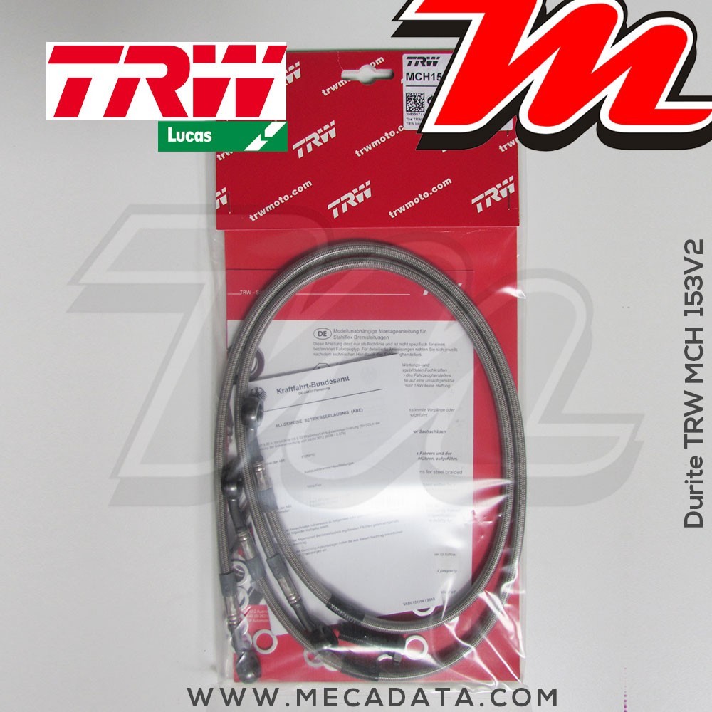 Durites de frein ~ Honda CBR 1000 F (SC24) 1989-1992 ~ TRW-Lucas MCH 153 V2 - Avant 