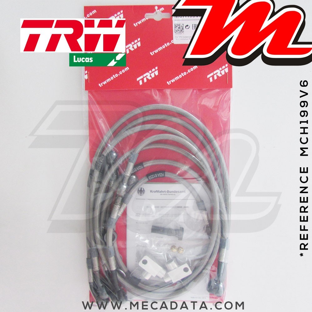 Durites de frein ~ Honda XL 1000 Varadero (SD01, SD02) 1999-2003 ~ TRW-Lucas MCH 199 V6 - Avant 