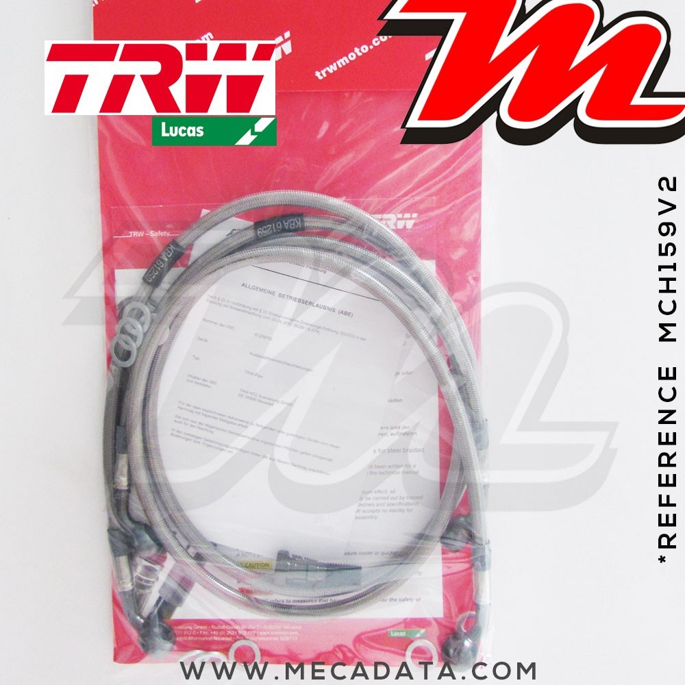 Durites de frein ~ Honda ST 1100 Pan European (SC26) 1990-1998 ~ TRW-Lucas MCH 159 V2 - Avant 