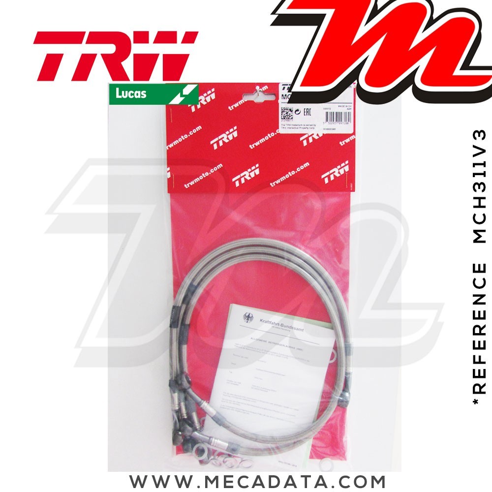 Durites de frein ~ Kawasaki Z 550 LTD (KZ550C) 1980-1981 ~ TRW-Lucas MCH 311 V3 - Avant 