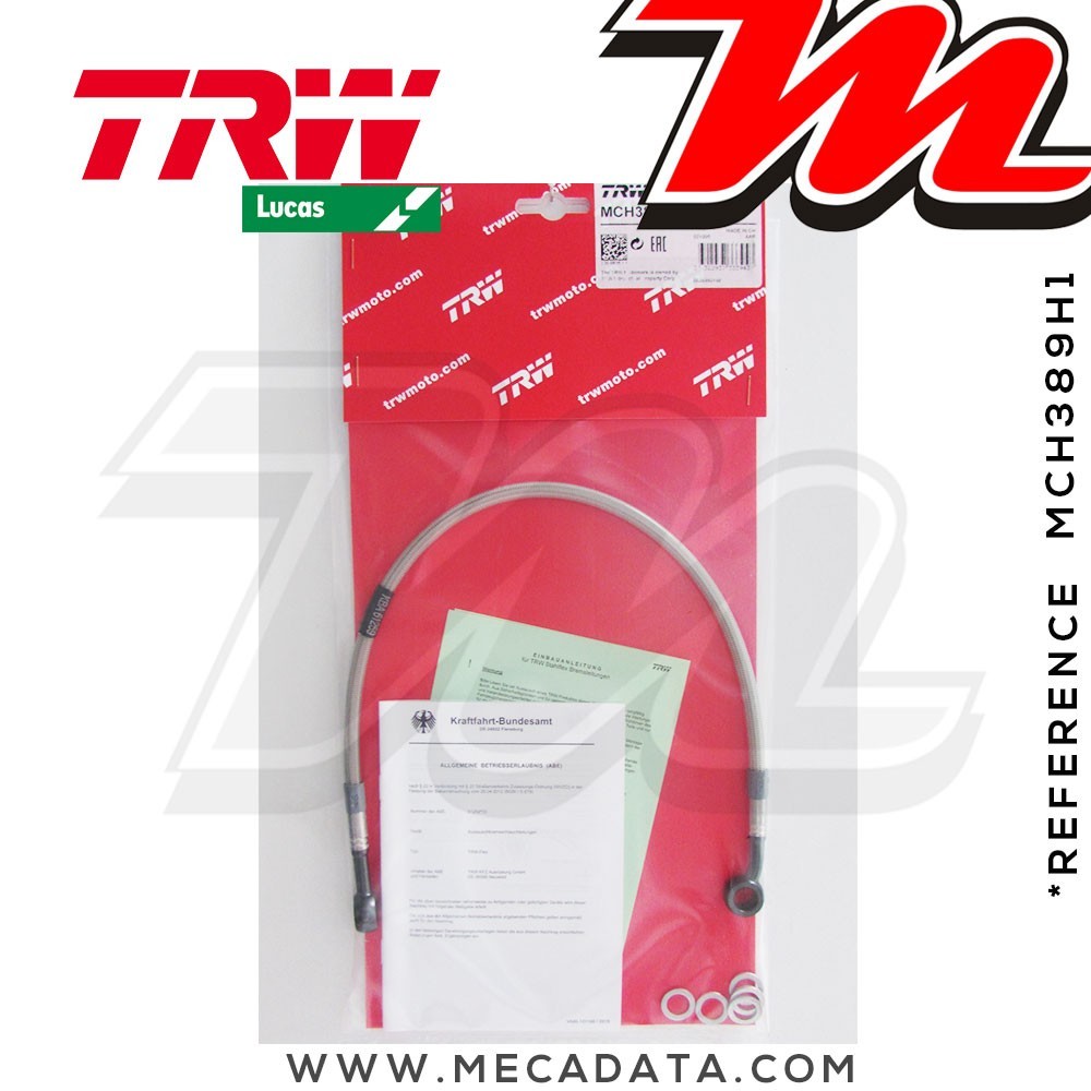 Durite de frein ~ Kawasaki Z 1000 (ZRT00A) 2003-2006 ~ TRW-Lucas MCH 389 H1 - Arrière 