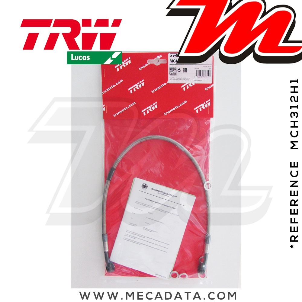 Durite de frein ~ Kawasaki ZZR 1100 (ZXT10D,G) 1993-2001 ~ TRW-Lucas MCH 312 H1 - Arrière 