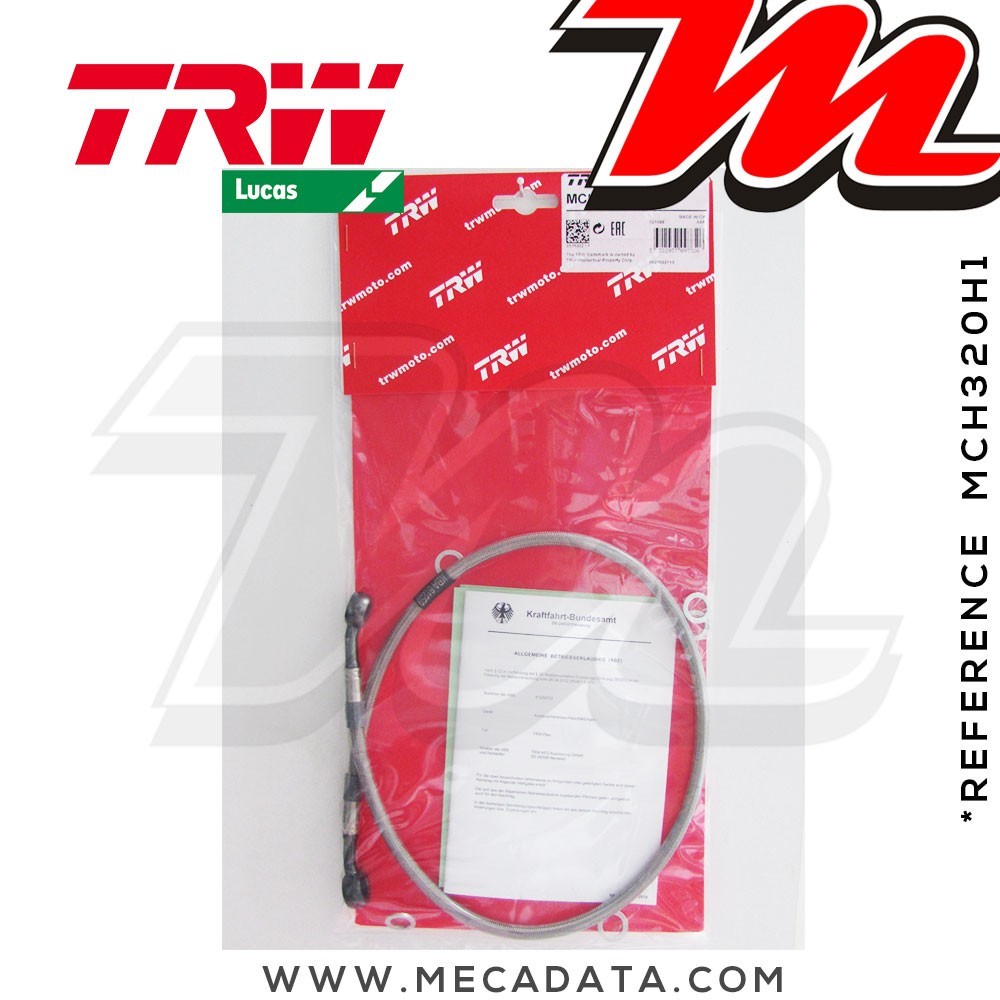 Durite de frein ~ Suzuki GSXR 1100 (GV73C) 1989-1990 ~ TRW-Lucas MCH 320 H1 - Arrière 