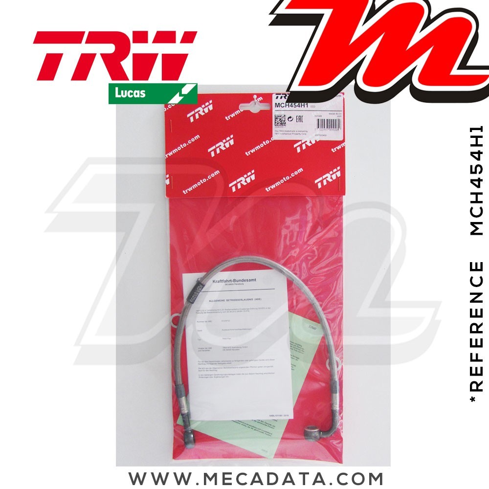 Durite de frein ~ Yamaha FZR 600 (3RG, 3RH) 1989 ~ TRW-Lucas MCH 454 H1 - Arrière 