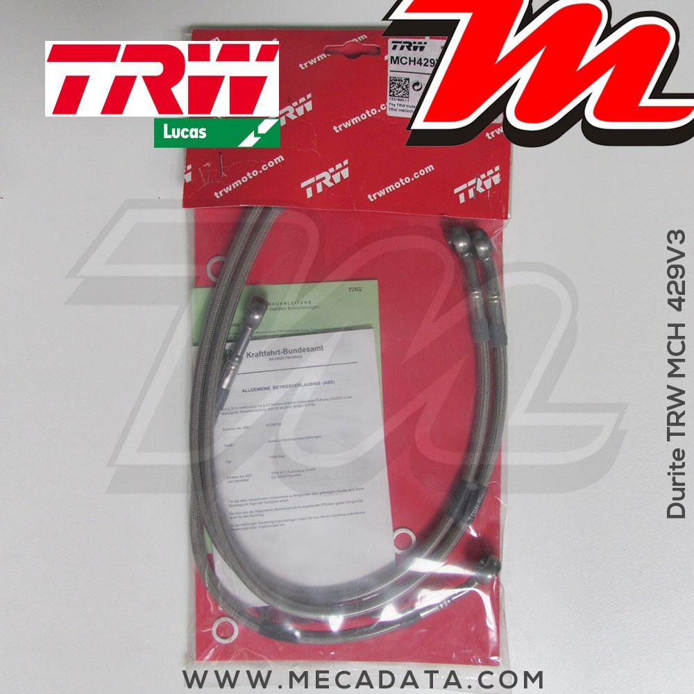 Durites de frein ~ Yamaha XS 650 (447) 1977-1981 ~ TRW-Lucas MCH 429 V3 - Avant 