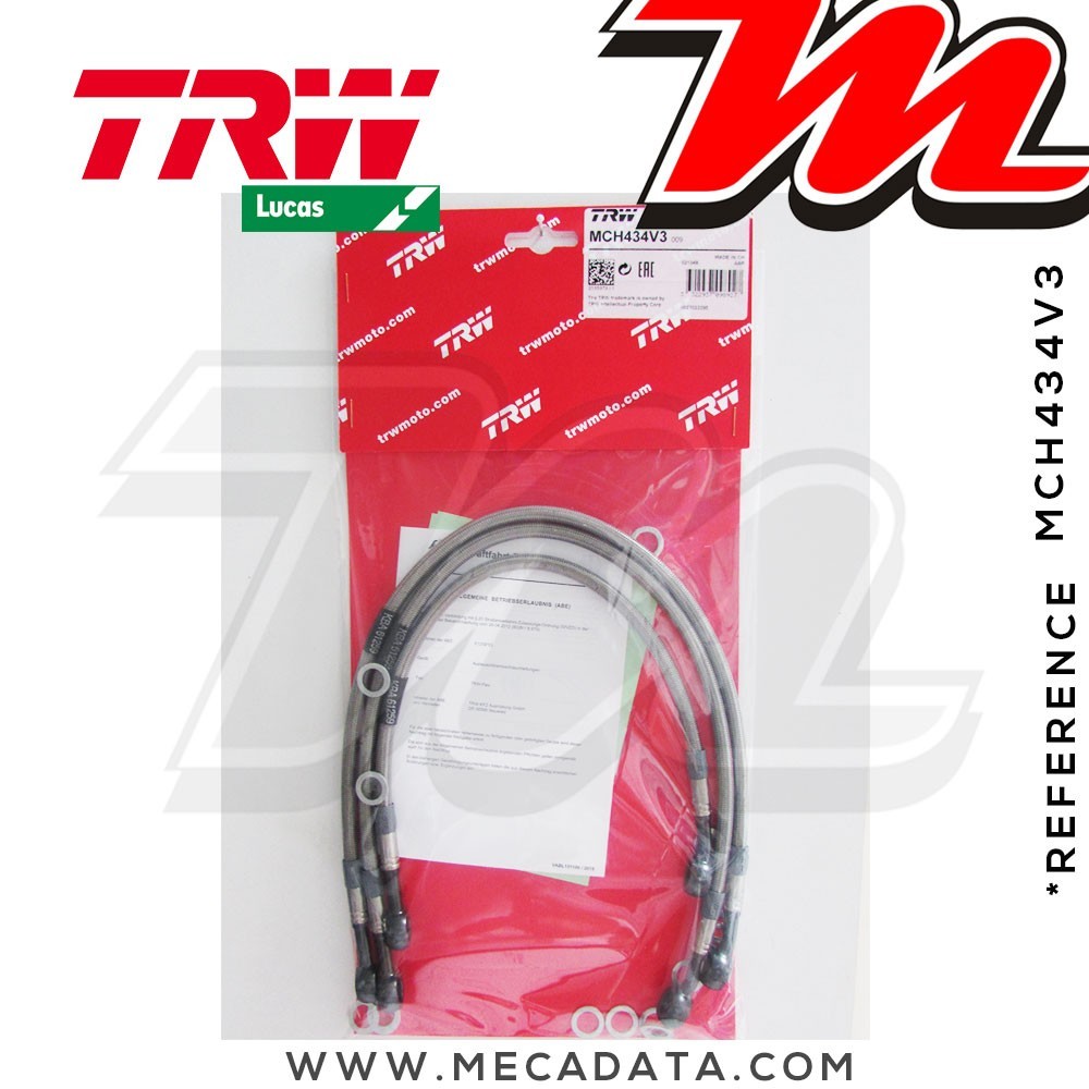 Durites de frein ~ Yamaha FZX 750 Fazer (2JE) 1987-1989 ~ TRW-Lucas MCH 434 V3 - Avant 