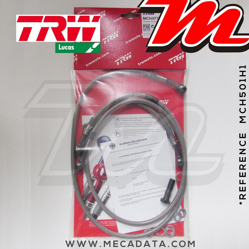 Durites de frein ~ Yamaha XJR 1200 (4PU) 1995-1998 ~ TRW-Lucas MCH 471 V2 - Avant 
