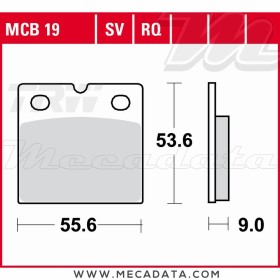 Plaquettes de frein ~ TRW Lucas MCB 19 SV
