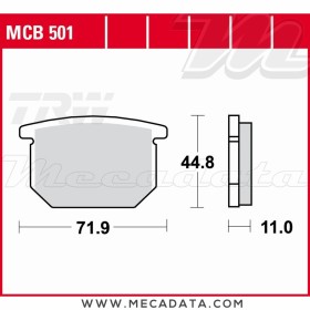Plaquettes de frein ~ TRW Lucas MCB 501