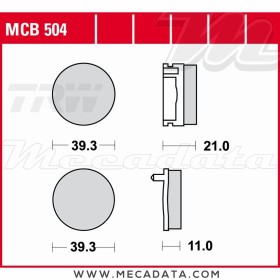 Plaquettes de frein ~ TRW Lucas MCB 504