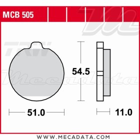 Plaquettes de frein ~ TRW Lucas MCB 505
