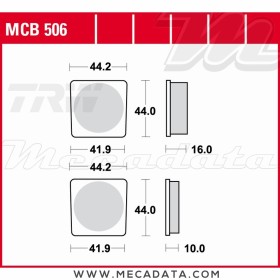Plaquettes de frein ~ TRW Lucas MCB 506