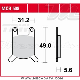 Plaquettes de frein ~ TRW Lucas MCB 508