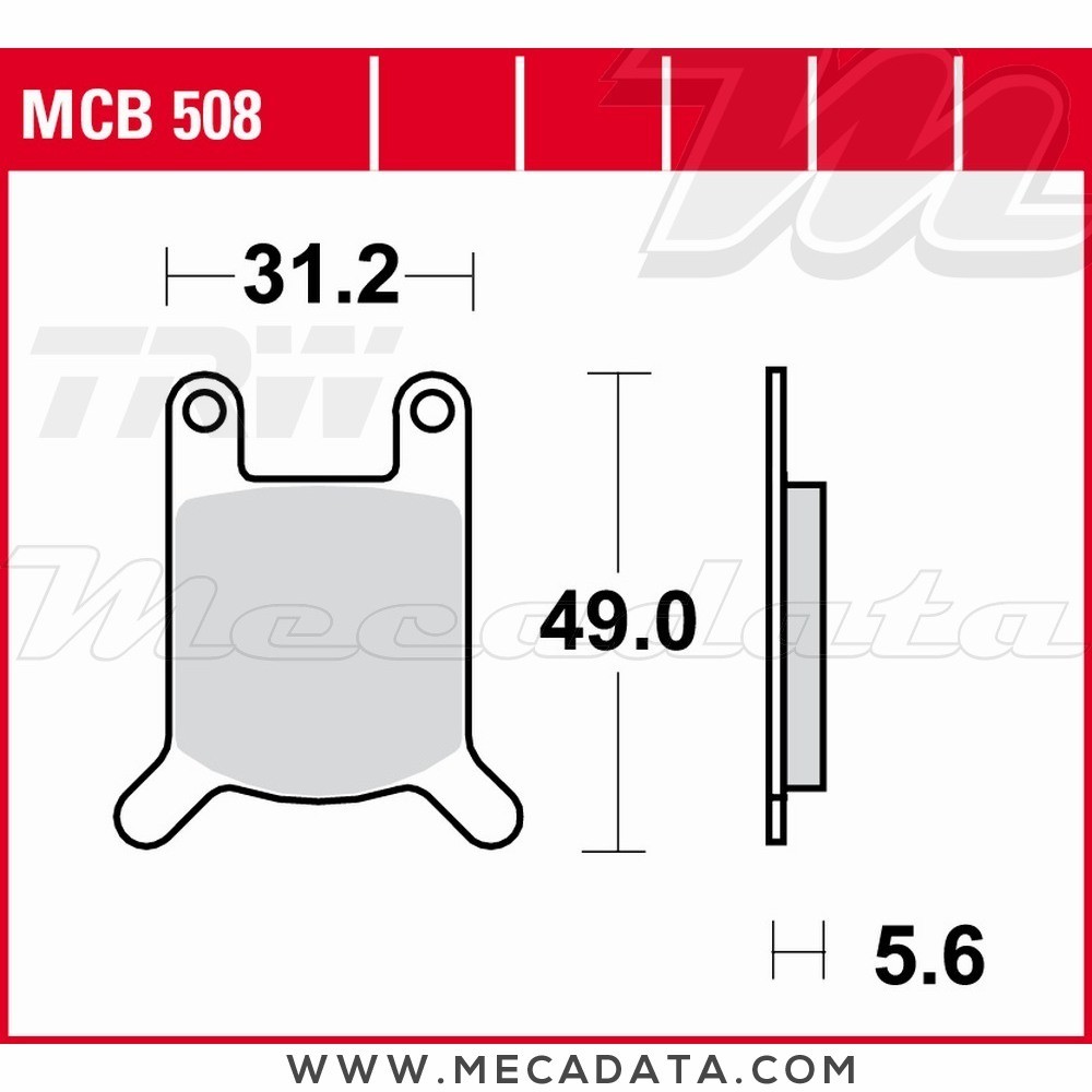 Plaquettes de frein  ~ TRW Lucas MCB 508 