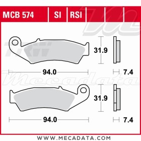 Plaquettes de frein ~ TRW Lucas MCB 574 RSI