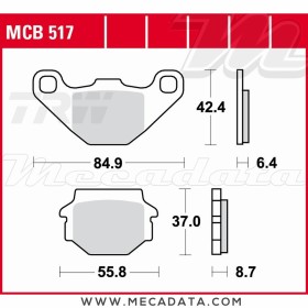 Plaquettes de frein ~ TRW Lucas MCB 517