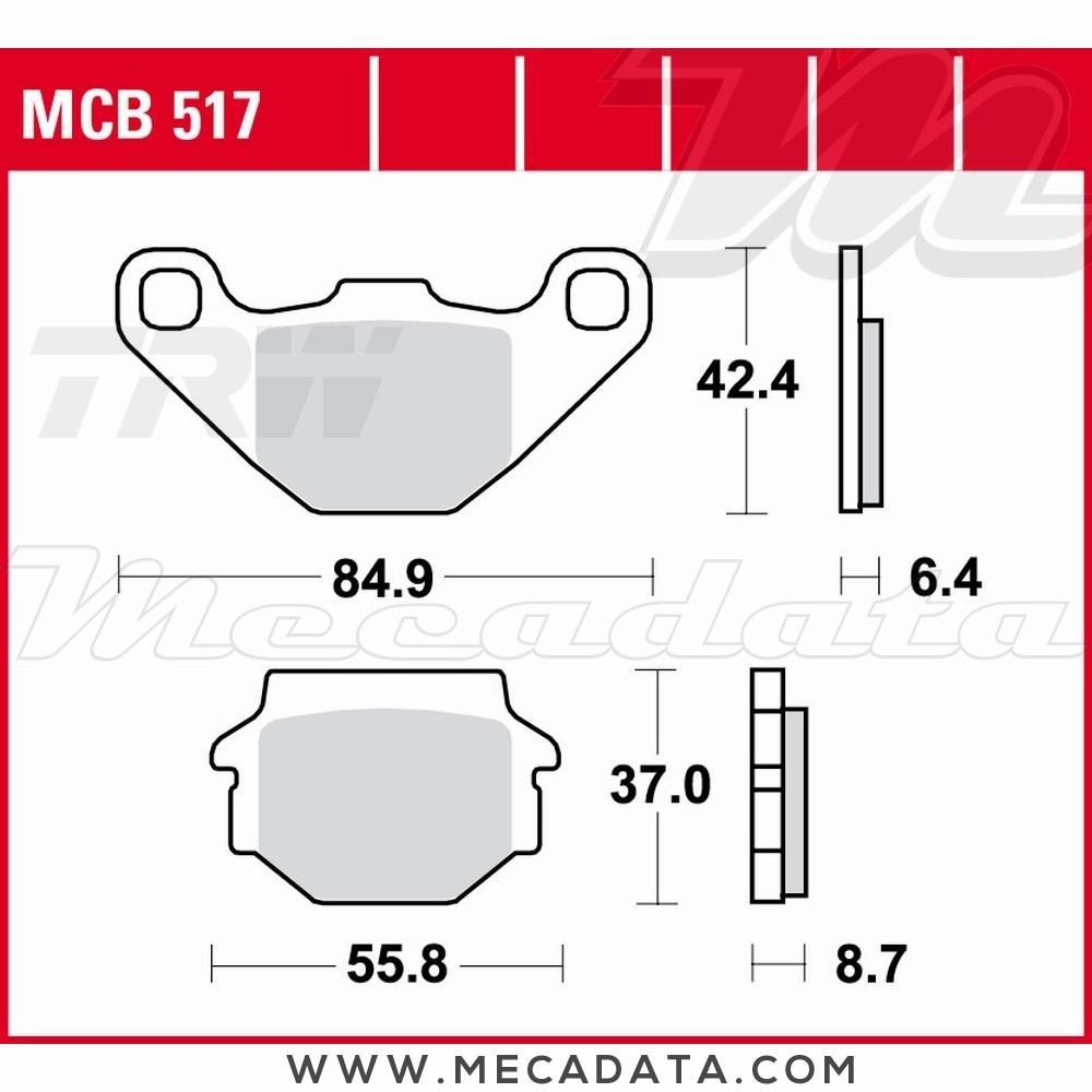 Plaquettes de frein  ~ TRW Lucas MCB 517 