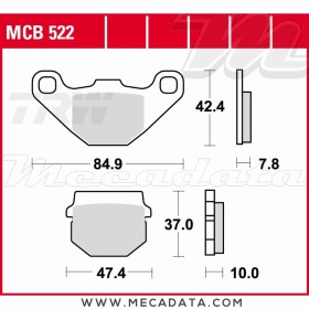 Plaquettes de frein ~ TRW Lucas MCB 522