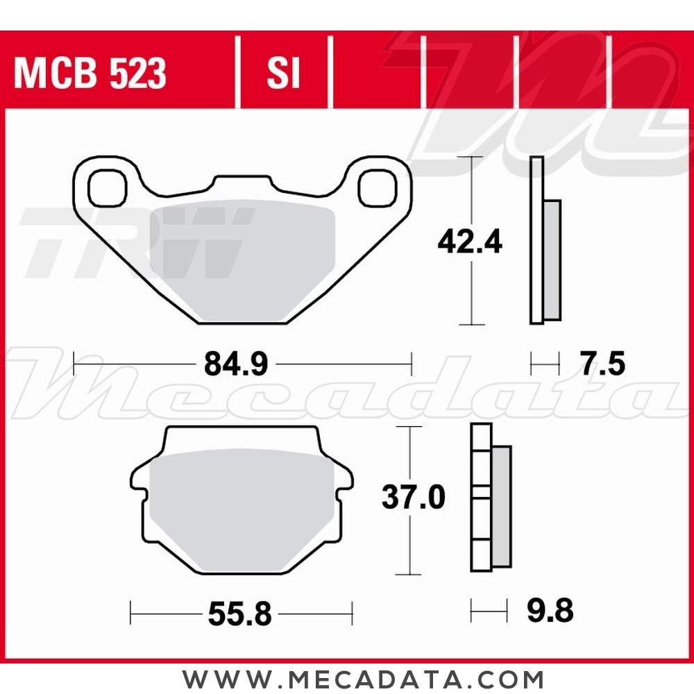Plaquettes de frein  ~ TRW Lucas MCB 523 