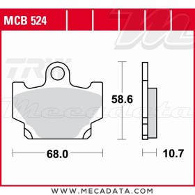 Plaquettes de frein ~ TRW Lucas MCB 524
