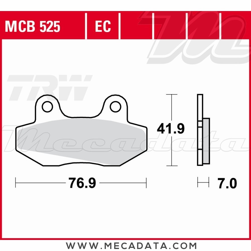 Plaquettes de frein  ~ TRW Lucas MCB 525 EC 