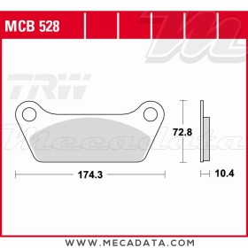 Plaquettes de frein ~ TRW Lucas MCB 528