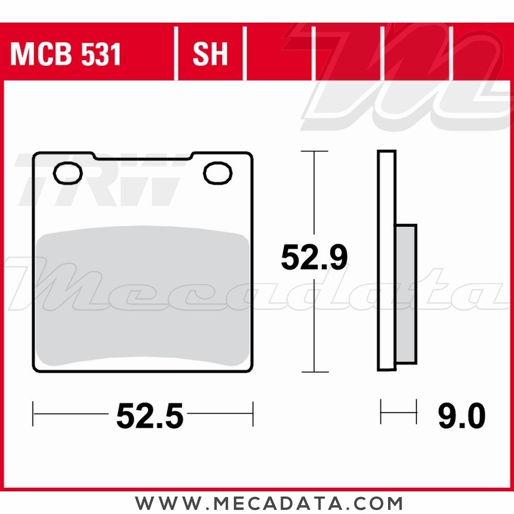 Plaquettes de frein  ~ TRW Lucas MCB 531 