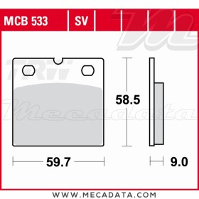 Plaquettes de frein ~ TRW Lucas MCB 533