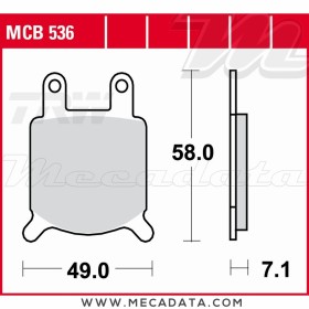 Plaquettes de frein ~ TRW Lucas MCB 536