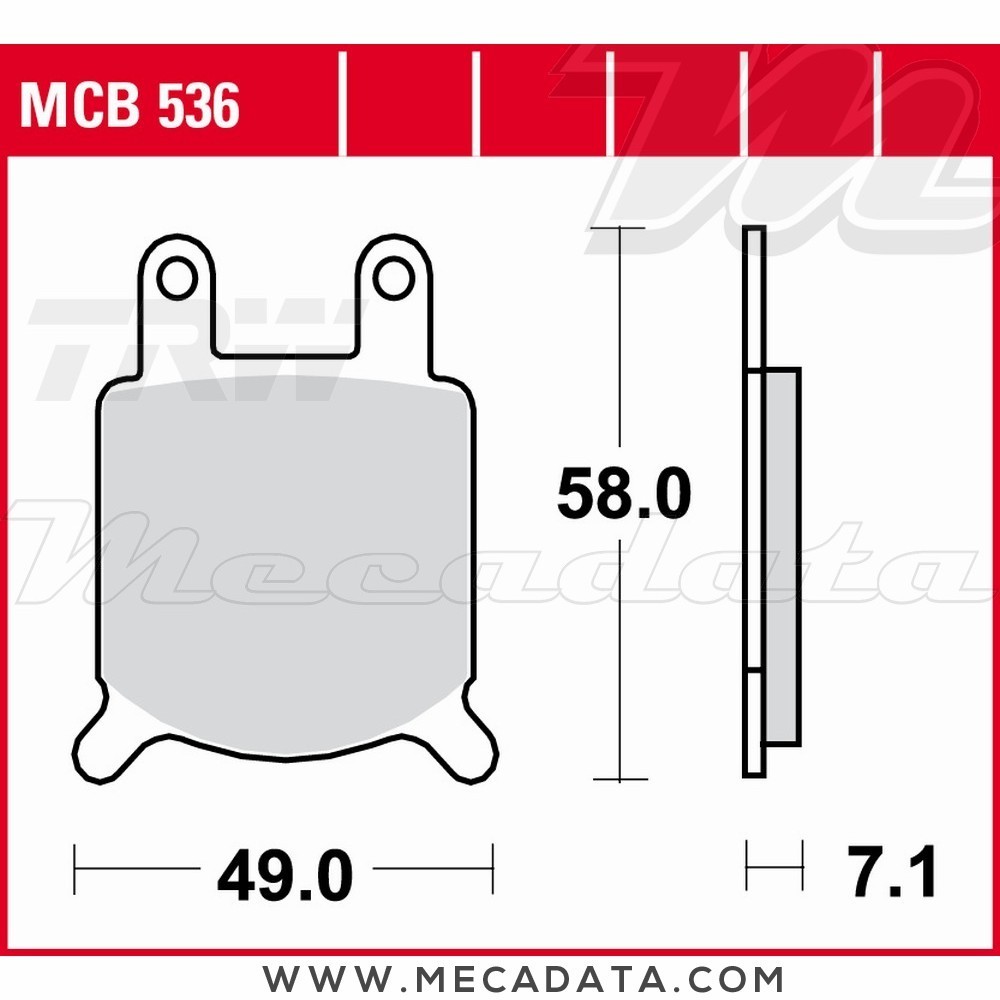 Plaquettes de frein  ~ TRW Lucas MCB 536 