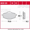Plaquettes de frein ~ TRW Lucas MCB 539 EC