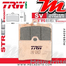 Plaquettes de frein ~ TRW Lucas MCB 540 SV