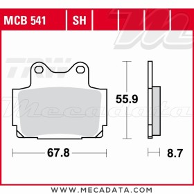Plaquettes de frein ~ TRW Lucas MCB 541