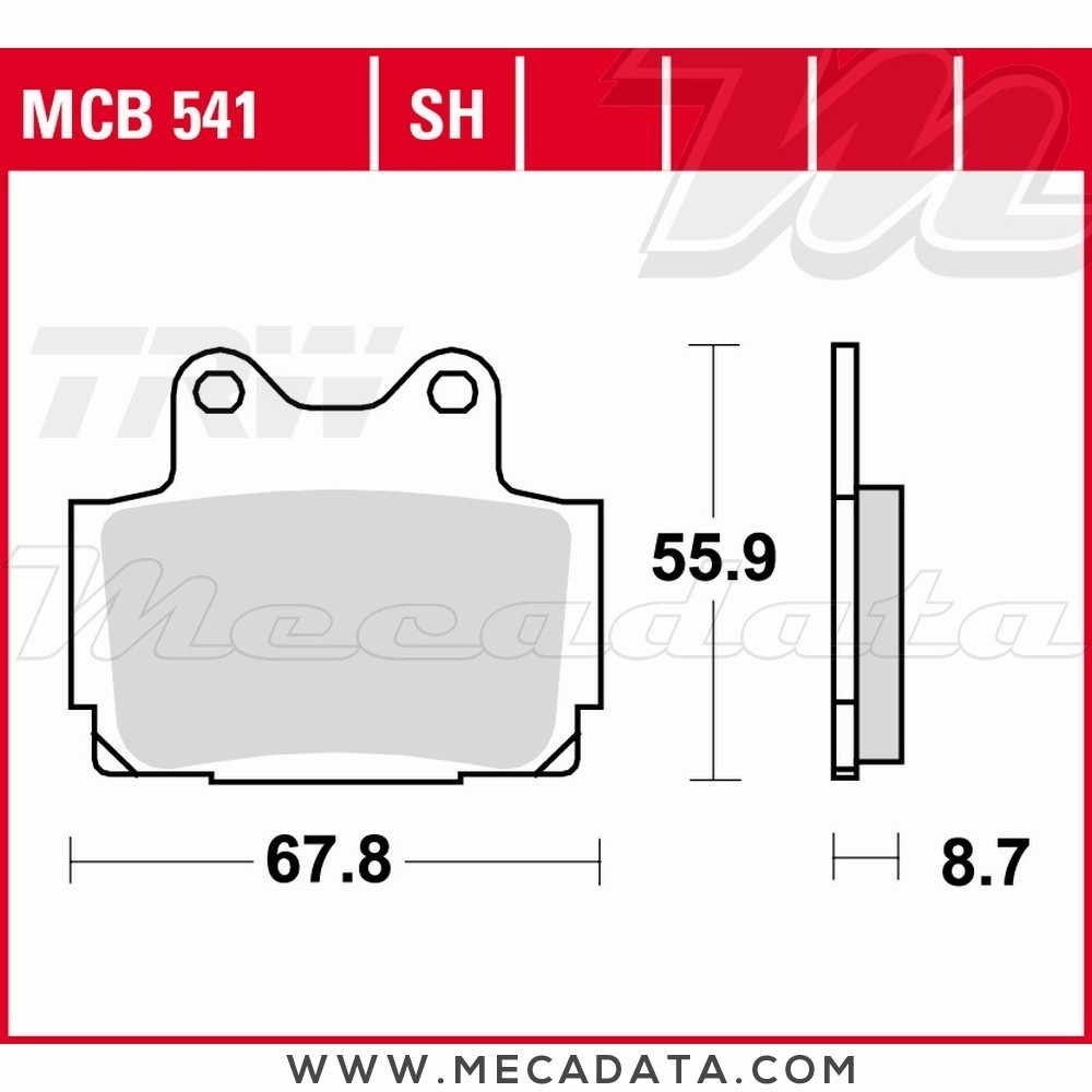 Plaquettes de frein  ~ TRW Lucas MCB 541 SH 