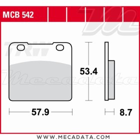 Plaquettes de frein ~ TRW Lucas MCB 542