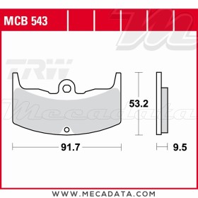 Plaquettes de frein ~ TRW Lucas MCB 543