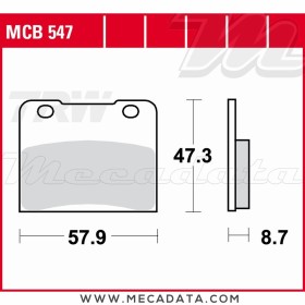 Plaquettes de frein ~ TRW Lucas MCB 547