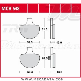 Plaquettes de frein ~ TRW Lucas MCB 548