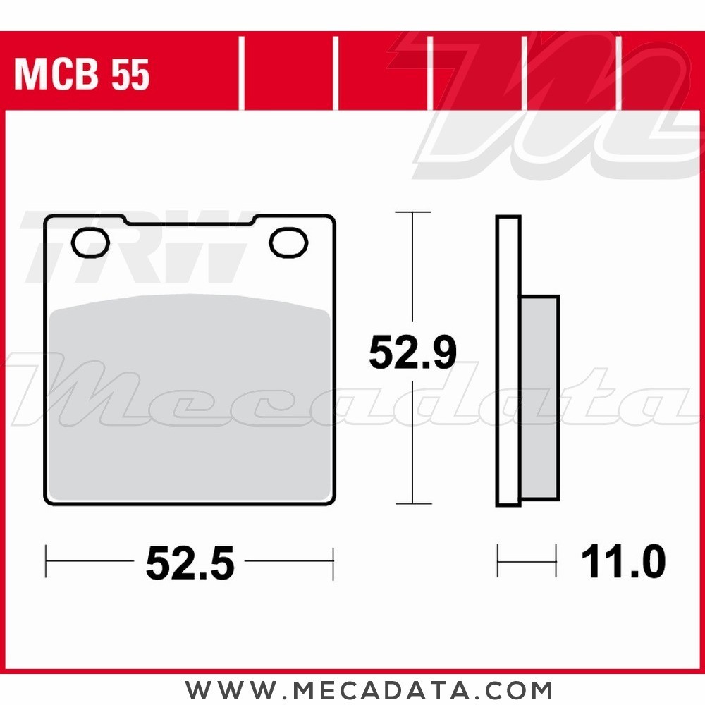 Plaquettes de frein  ~ TRW Lucas MCB 55 