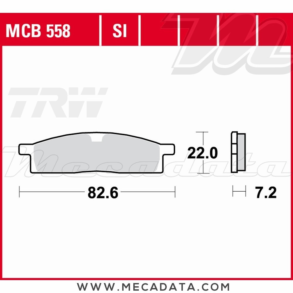 Plaquettes de frein  ~ TRW Lucas MCB 558 