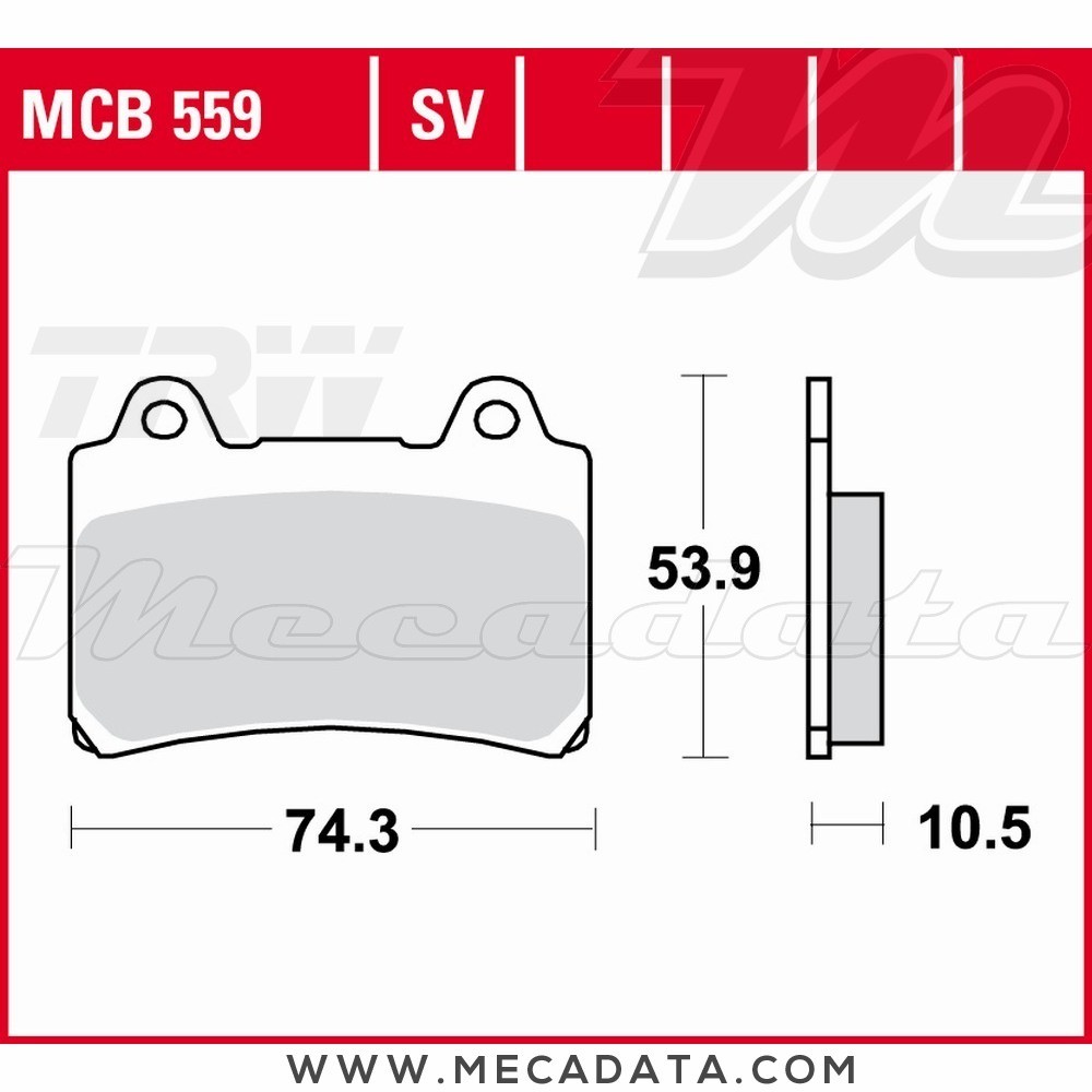 Plaquettes de frein  ~ TRW Lucas MCB 559 SV 
